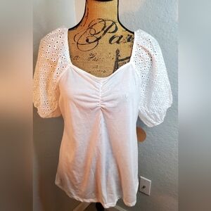 Elegant White Puff Sleeve Blouse